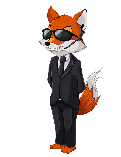 Serp-fox enlaces curados mascota